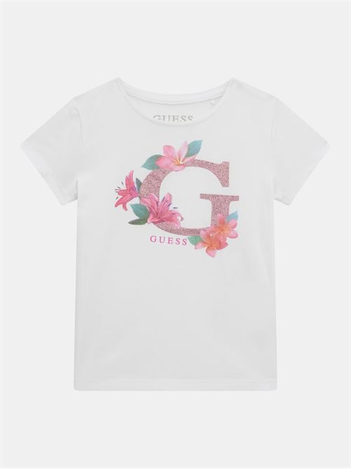 t-shirt bambina bianca GUESS | K5GI08K6YW4/G011